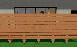 横張りフェンス１２００ミリ正面図